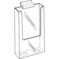 Clear-Ad - LHW-Z141 - Acrylic Slat Wall Mount Flyer Holder 4 x 9 with Z-Bar - Perfect for Brochures, Envelopes, Letterheads, Booklets, Journals, (Pack of 4)
