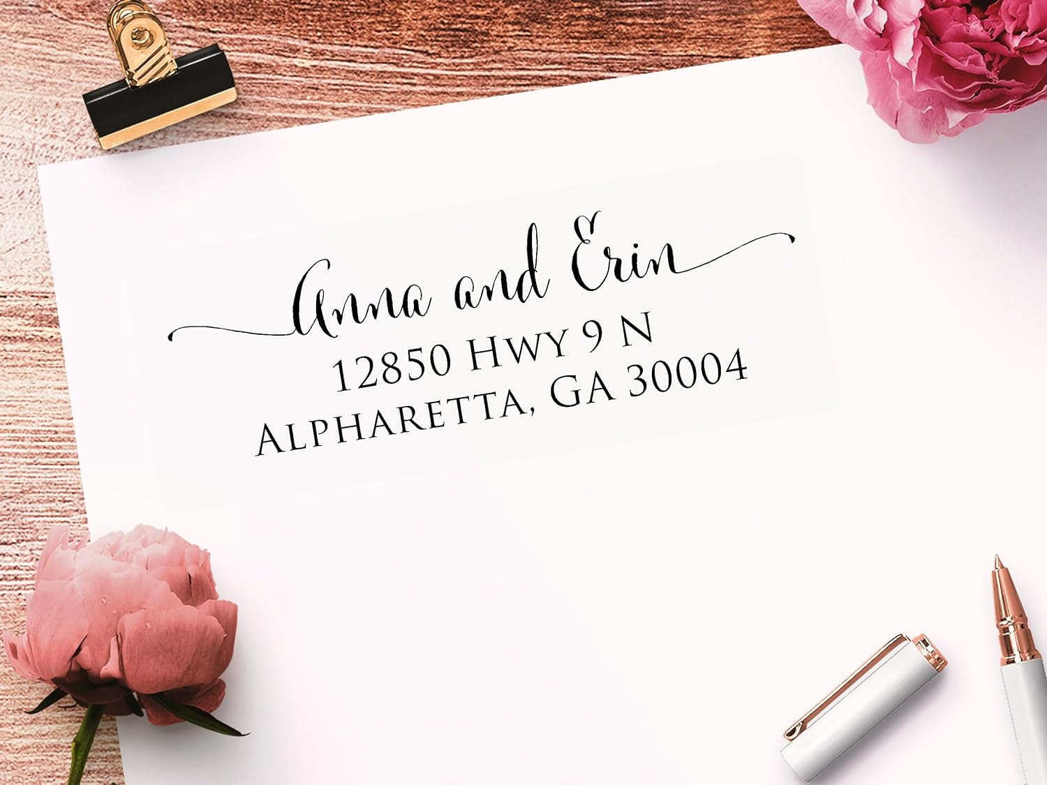 Clear Address Labels Custom Printed Personalized Stickers, Frosted