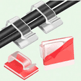 Clear Adhesive Cable Clips (45 PCS), Wire Holders for Electric Wires