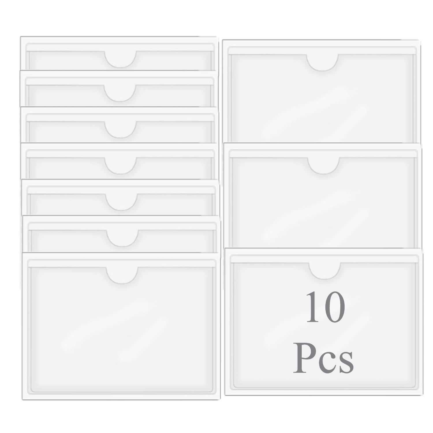 Clear Adhesive Pockets 10 Pcs Label Card Holders for Mark 4 × 5 Inch ...