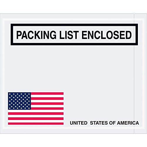 Clear Adhesive Side Loading Packing List Document Envelopes"Packing