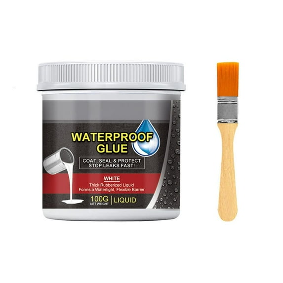 Clear Adhesive with Brush Waterproof Sealant Versatile Home Repair Solution 100g
