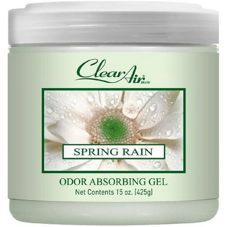 Clear Air Odor Absorber Gel - Spring Rain Scent - Air Freshener - 15 Ounce