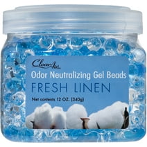 Clear Air Odor Eliminator Gel Beads - Air Freshener - Fresh Linen Scent - 12 Ounce