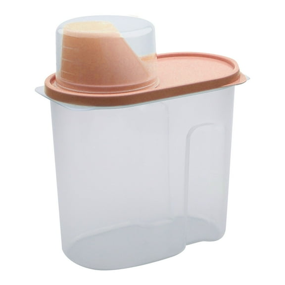 Clear Airtight Cereal Storage Containers - 1.9L BPA-Free Food Canisters with Lids & Pour Spouts - Ideal for Rice, Flour, Sugar, Grains, Baking Supplies & Pet Food Organization