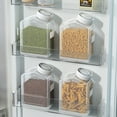 thumbnail image 1 of Clear Airtight Food Storage Container | Rice and Flour Dispenser | Dry Food Pantry Organizer for Grains, Cereal, Snacks, Beans, and Pet Food | Kitchen Countertop or Cabinet Storage Bin, 1 of 7