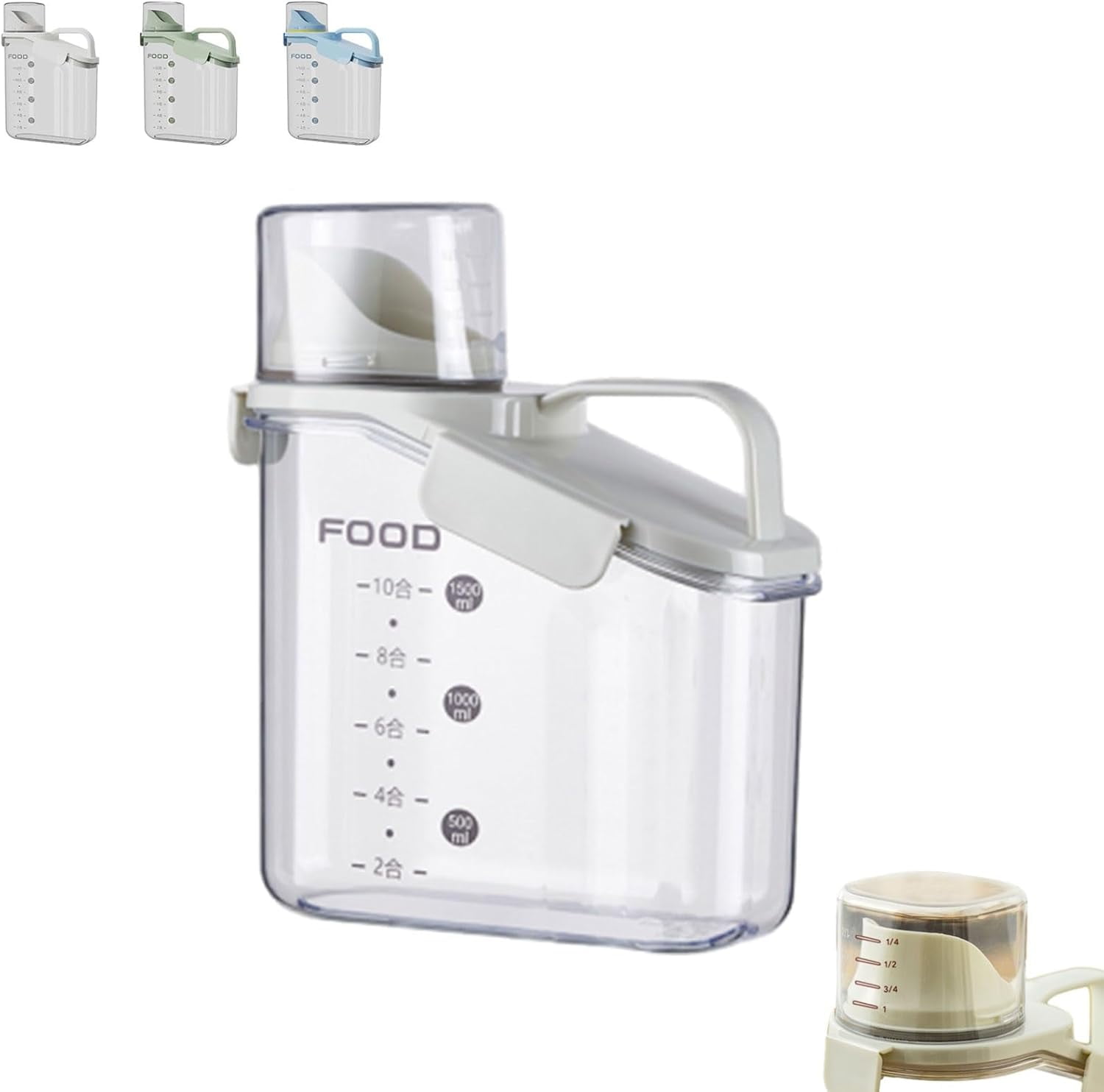 Clear Airtight Food Storage Containers, Countertop Grain Organizer ...