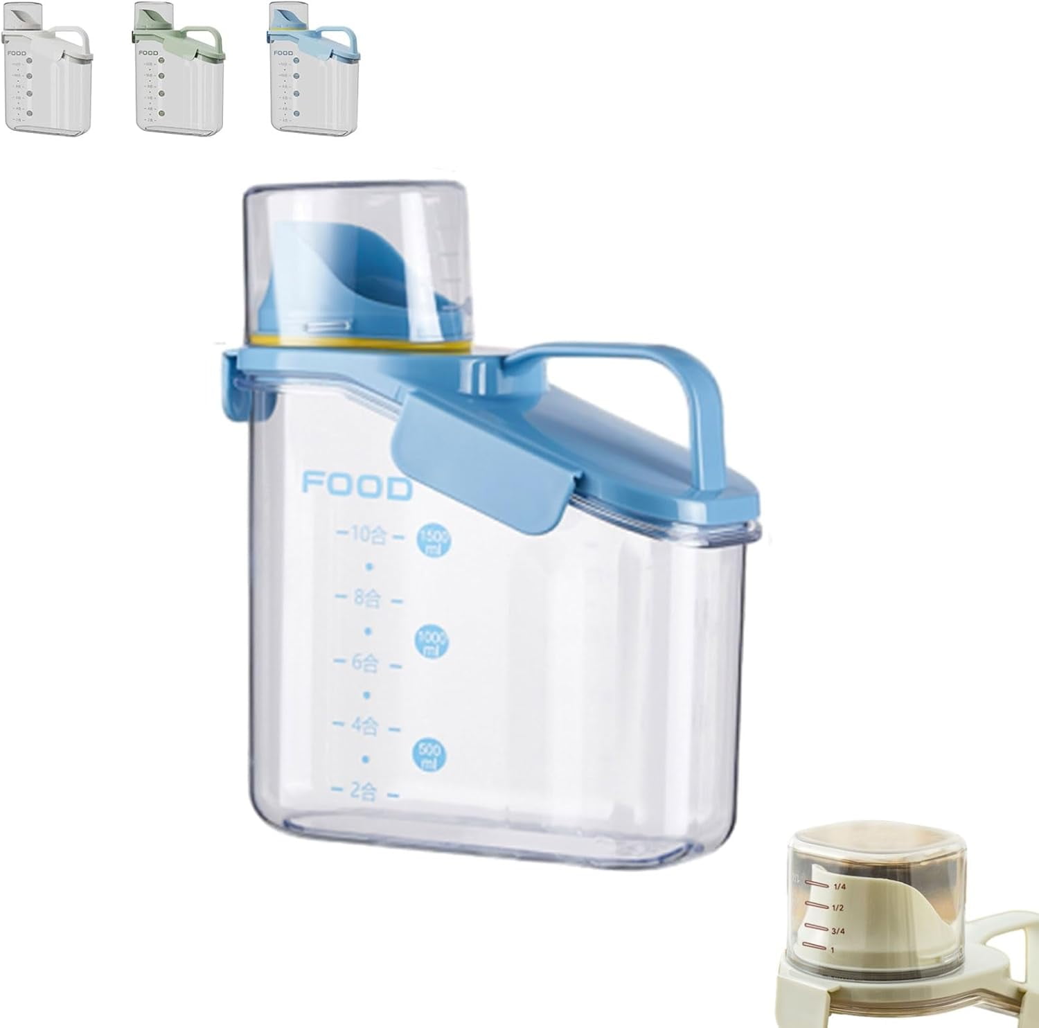 Clear Airtight Food Storage Containers, Countertop Grain Organizer ...