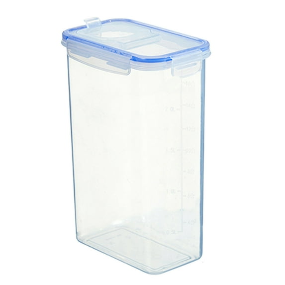 Clear Airtight Food Storage Containers with Lids - Plastic Dry Food Canisters for Kitchen Pantry Organization, Dishwasher Safe - L (84.5 fl oz)