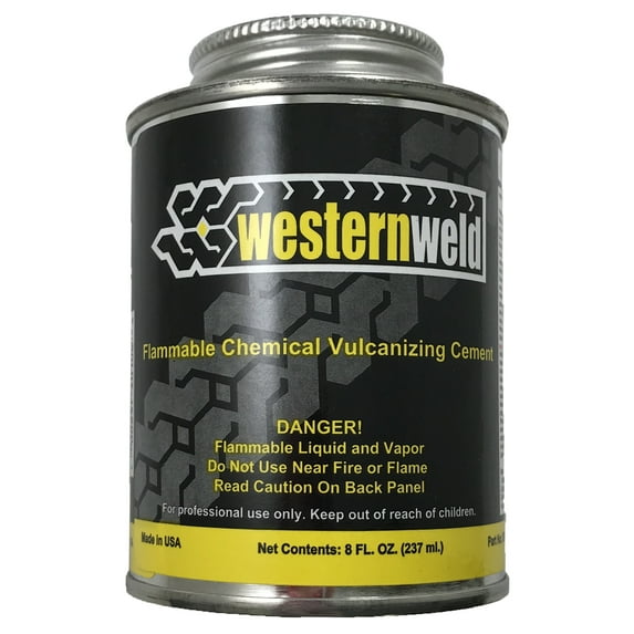 Clear All Purpose Tire Repair Vulcanizing Cement Brush Top Can 8 oz - 2 Pack - USA