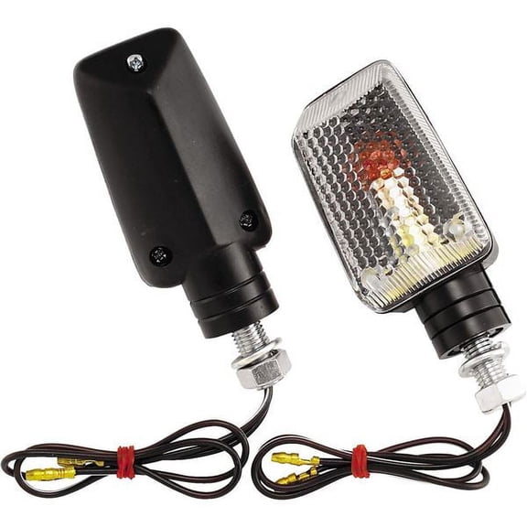 Clear/Amber Bikemaster Universal Mini Stalk Marker Light Kit