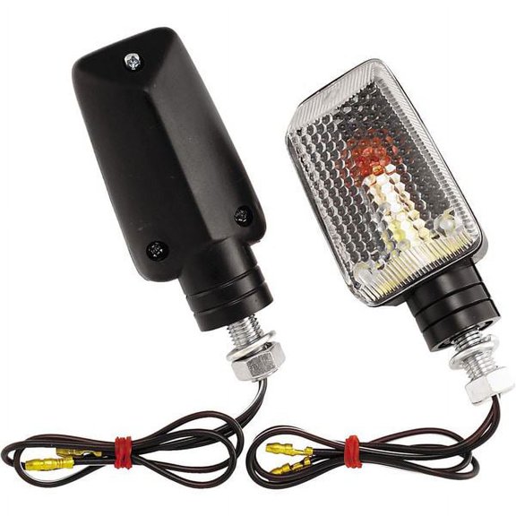 Clear/Amber Bikemaster Universal Mini Stalk Marker Light Kit