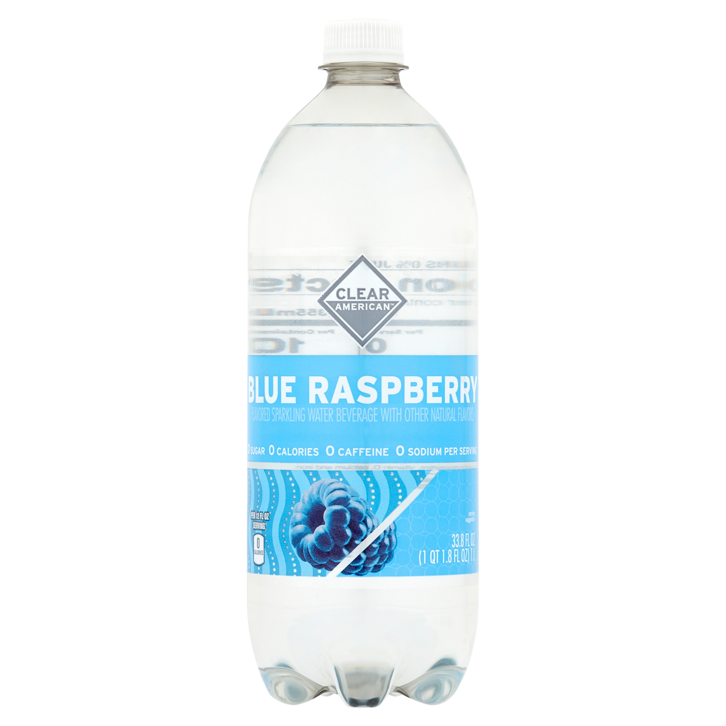 Clear American Blue Raspberry Sparkling Water, 33.8 fl oz, Bottle - image 1 of 9