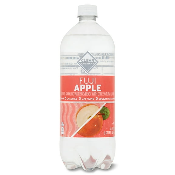 Clear American Fuji Apple Sparkling Water, 1 Liter Bottle