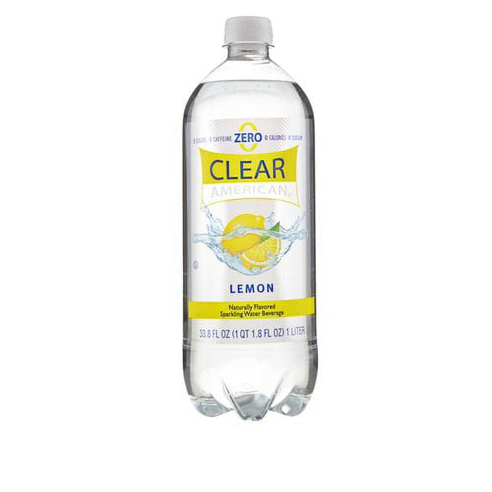 Clear American Lemon Sparkling Water, 33.8 fl oz, Bottle