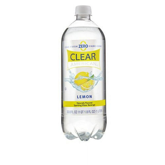 Clear American Lemon Sparkling Water, 33.8 Fl Oz, Bottle