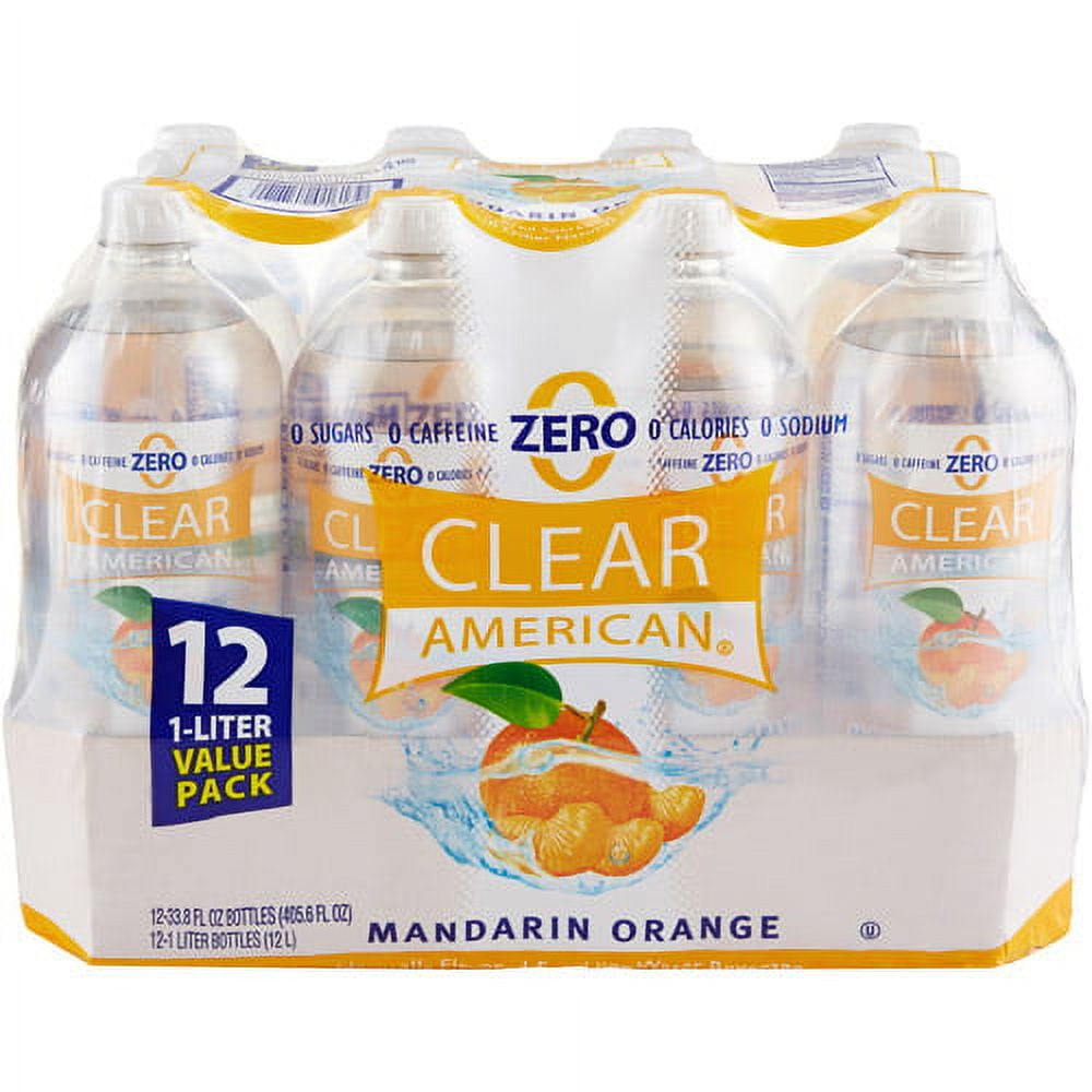 Clear American Mandarin Orange Sparkling Water, 33.8 Fl. Oz., 12 Count