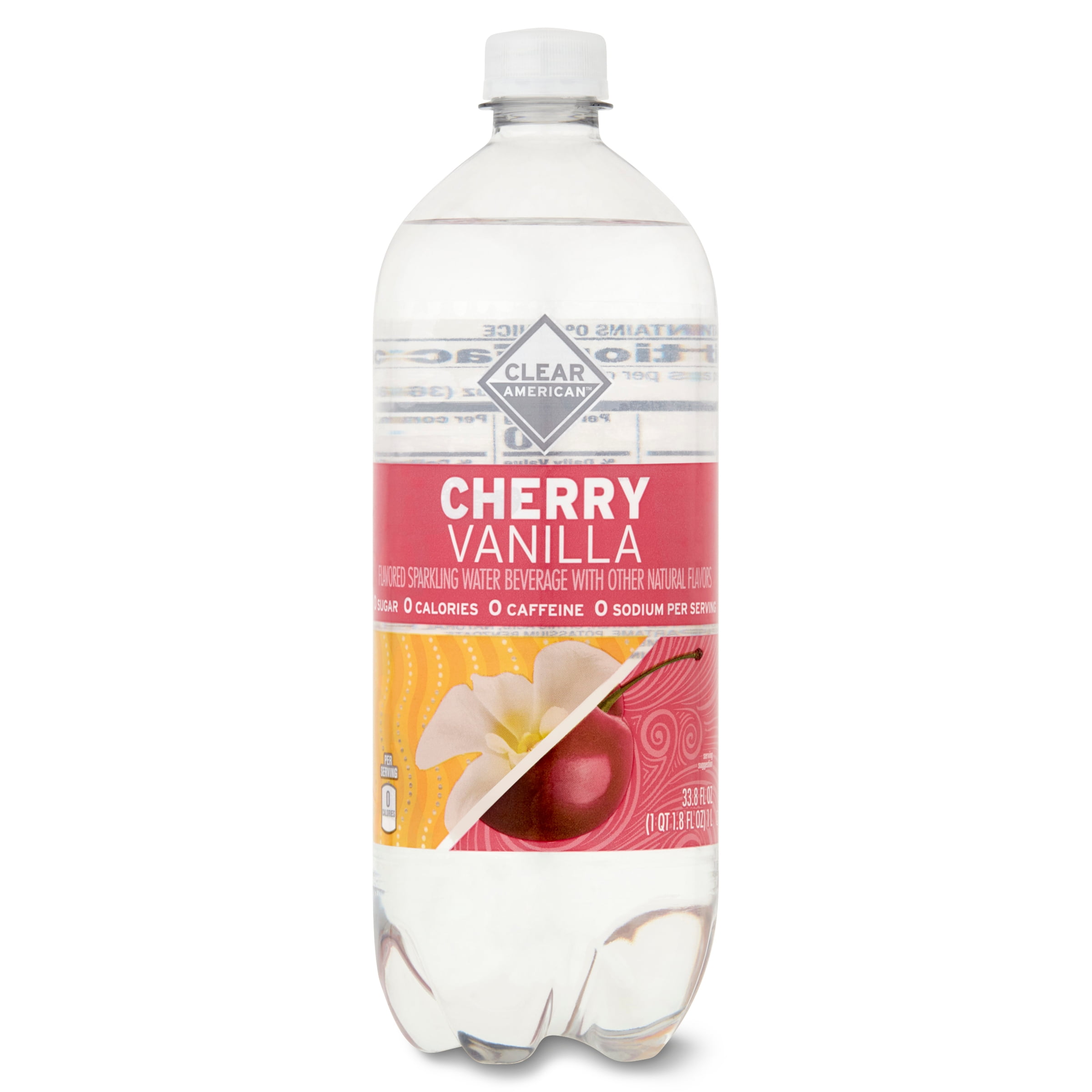 Clear American Sparkling Water, Cherry Vanilla, 33.8 fl oz
