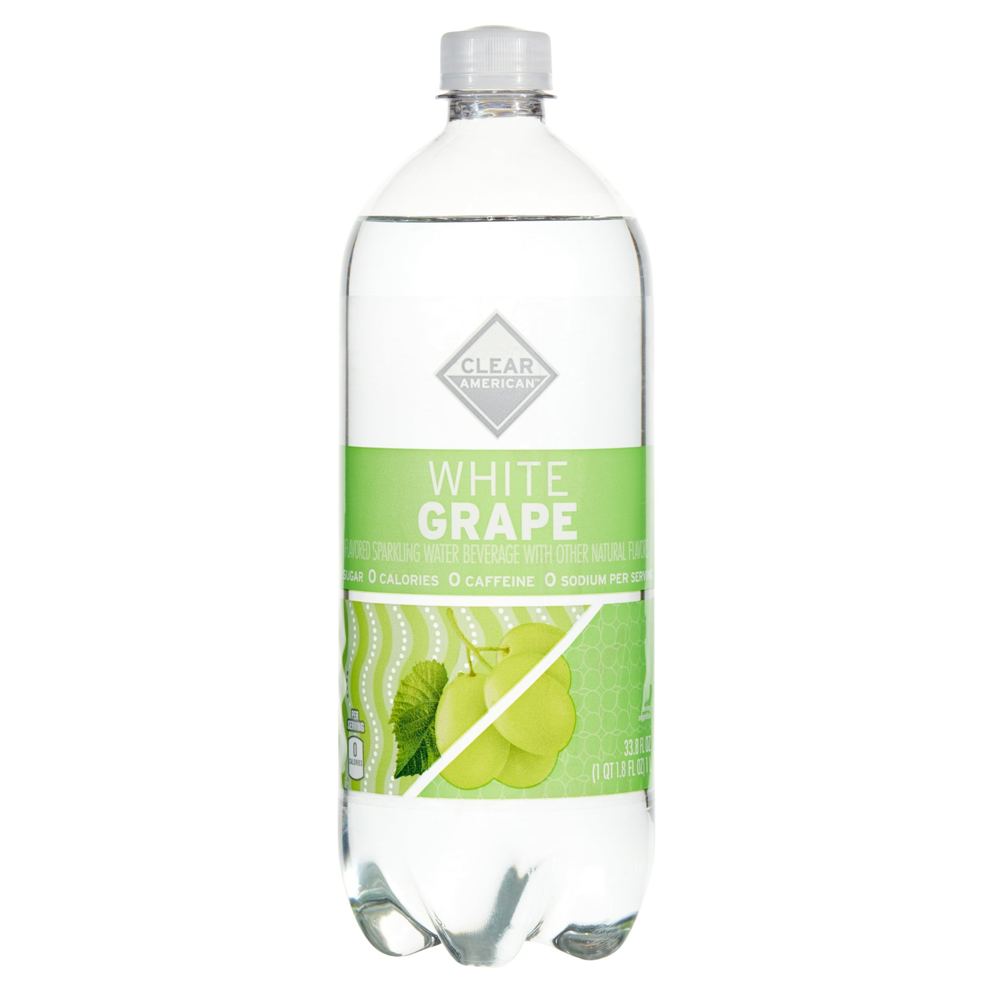 Clear American White Grape Sparkling Water 33.8 fl oz