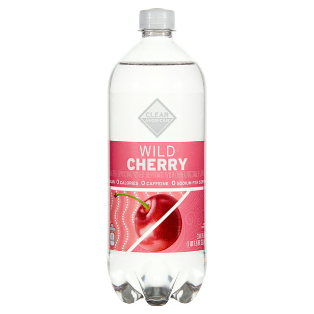 Clear American Sparkling Water, Wild Cherry, 33.8 fl oz
