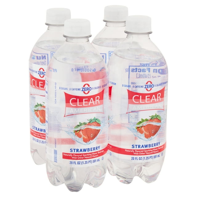 Clear American Strawberry Sparkling Water, 20 Fl. Oz.