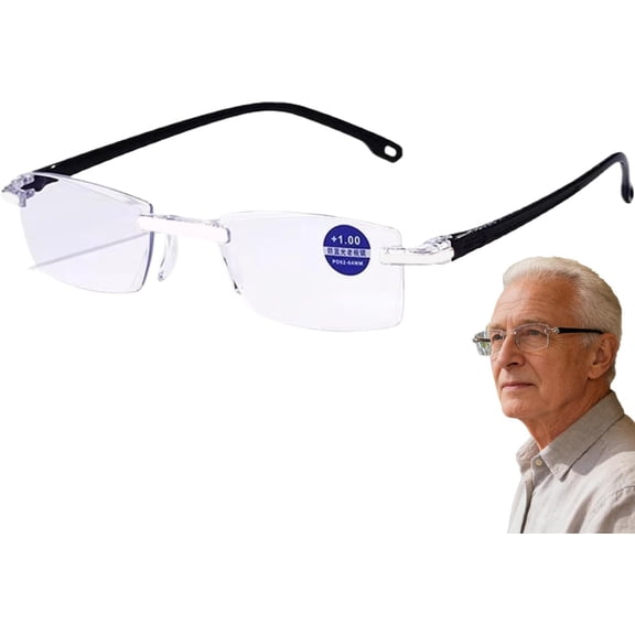 Clear Anti Glare Eyewear, Auto Focus Lens with Blue Light Filter, Lightweight Optical Glasses, Eye Protection with Modern Frame, Computer for Reading Work Sports Night Outdoor