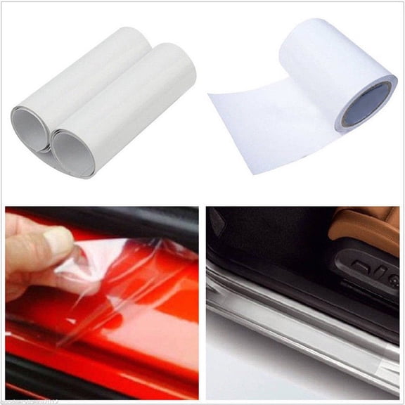 Clear Anti-Scratch Car Door Sill Protection Film, 300x15cm Transparent Vinyl Wrap for Edge Paint Guard, Weather Resistant PVC Sheet