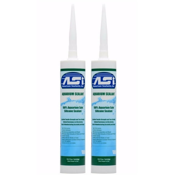 Clear Aquarium Silicone Sealant - 10.2 Fluid oz Cartridge - 2 Pack