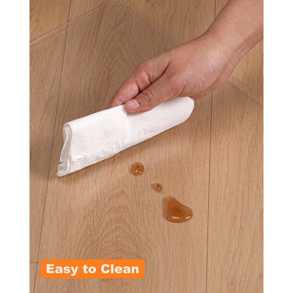 Clear Area Mat, 3'×4' PVC Waterproof Hard Floor Mat for Under Refrigerator, Plant Pots