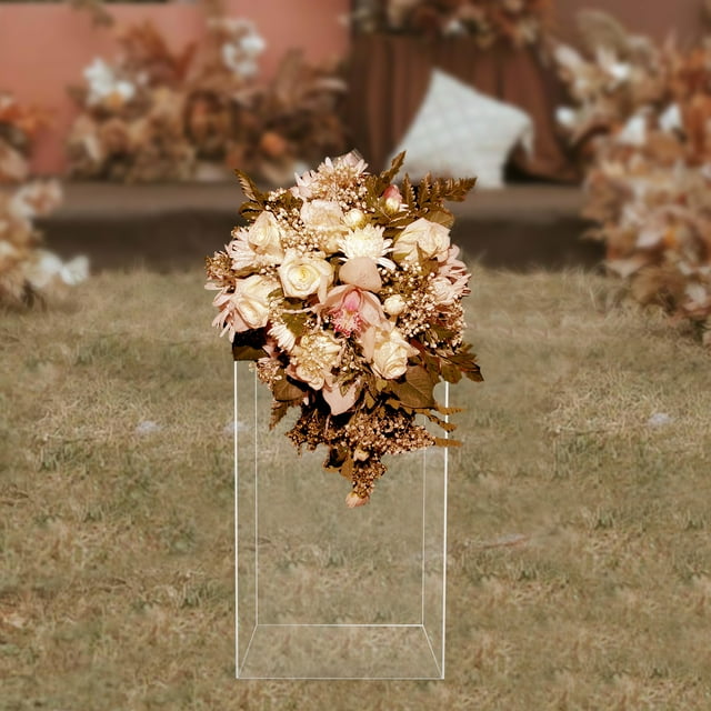 Clear Art Sculpture Stand Acrylic Pedestal Display Crystal Clear