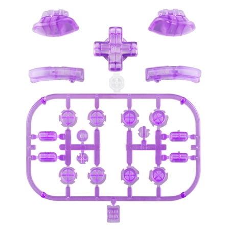 Clear Atomic Purple D-pad ABXY Keys SR SL L R ZR ZL Trigger Replacement for Nintendo Switch & OLED Joycon (D-pad ONLY Fits for eXtremeRate Joycon D-pad Shell)