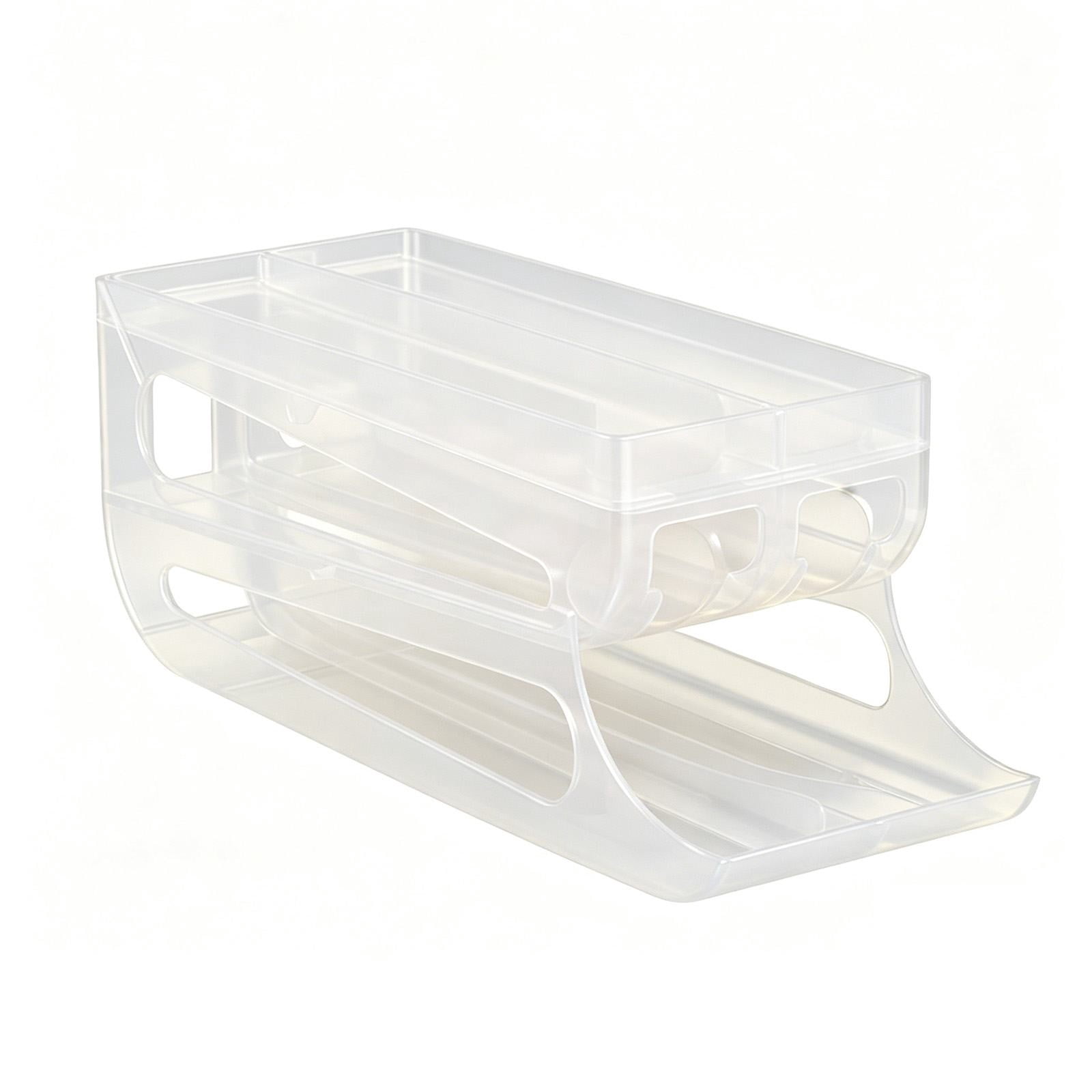 Clear Auto Rolling Egg Dispenser for Refrigerator, Storage Organizer with Freshness-Preserving Design, 14X5In, 1Pcs