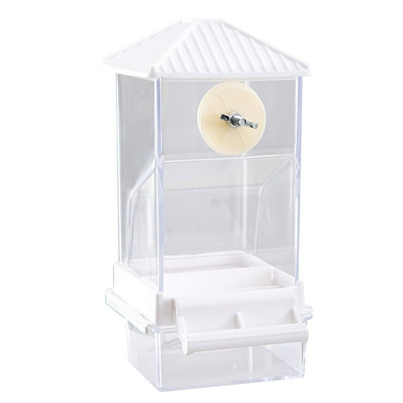 Clear Automatic Bird Feeder Parrots Dispenser for Small Bird with Large Storage and Easy Maintenances Design