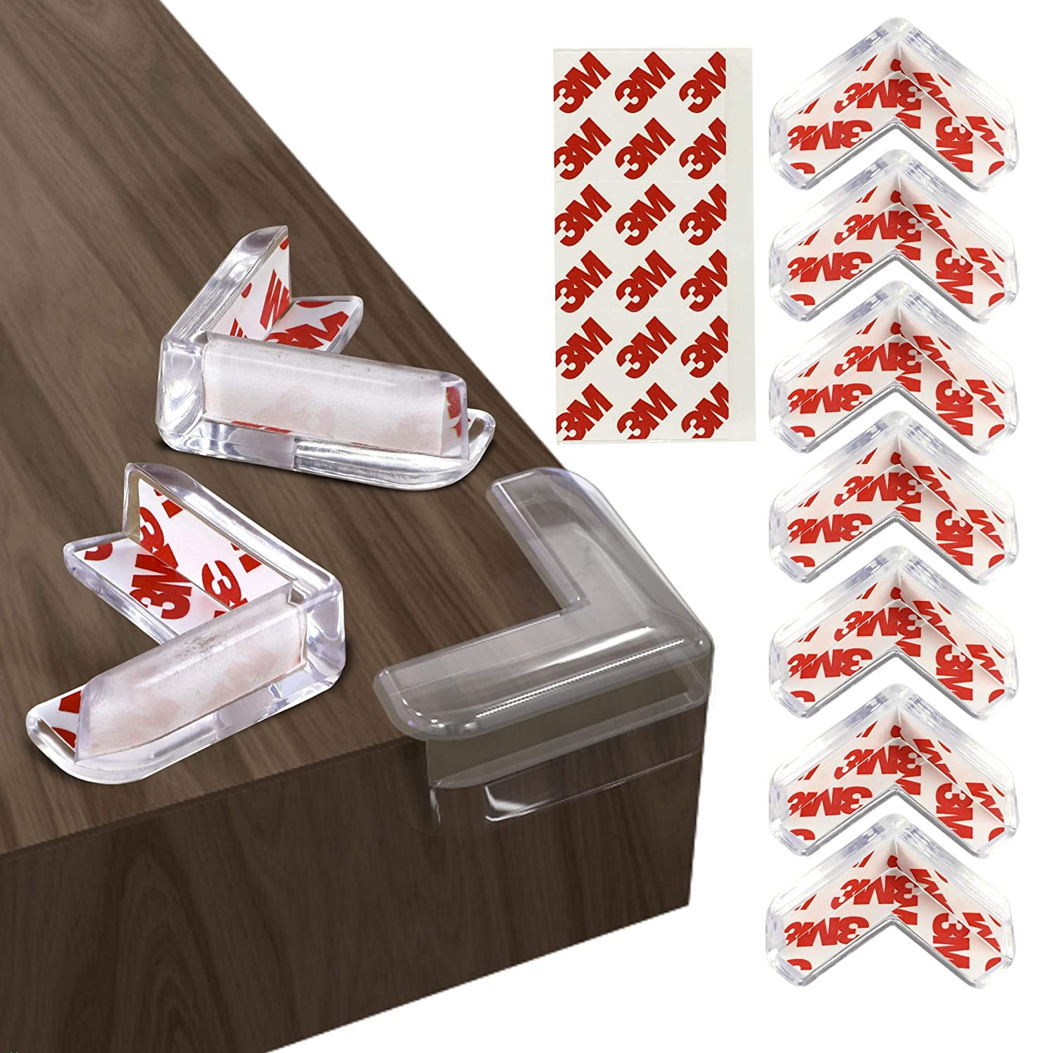 Clear Baby Proofing Edge Guards Corner Protector 12 Pcs with 3M