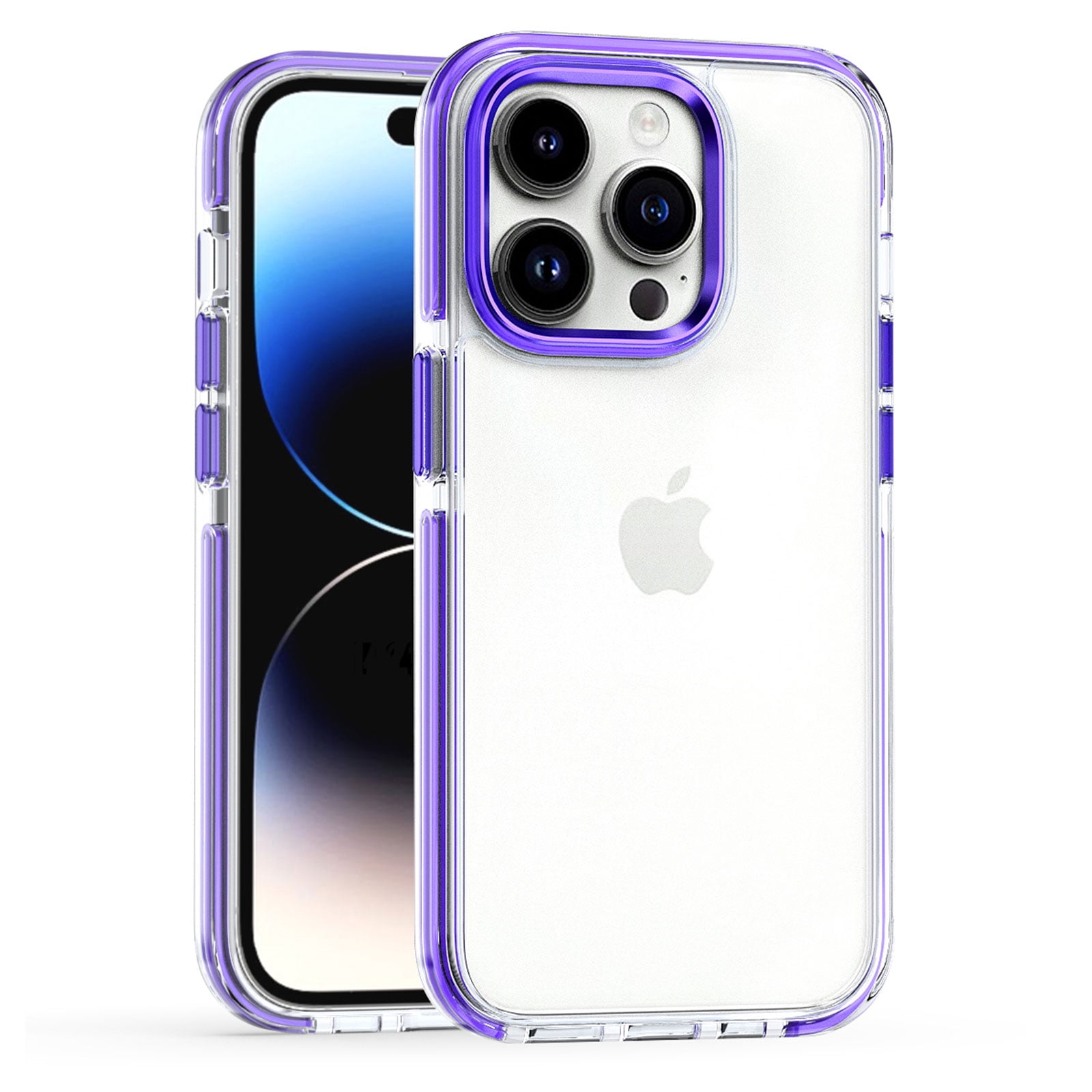 Clear Back Case Compatible with Apple iPhone 13 Pro Max, Luxury Shockproof Thin Fit Silicone