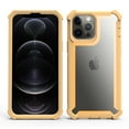 thumbnail image 1 of Clear Back Case for iPhone 13 Pro 2021 6.1 inch, Allytech Full-Body Hybrid Shockproof [Corner Protective] Cover with Tempered Glass Screen Protector Case for iPhone 13 Pro 5G 2021, Gold, 1 of 1