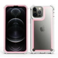 thumbnail image 1 of Clear Back Case for iPhone 13 Pro Max 2021 6.7 inch, Allytech Full-Body Hybrid Shockproof [Corner Protective] Cover with Tempered Glass Screen Protector Case for iPhone 13 Pro Max 5G 2021, Pink White, 1 of 1
