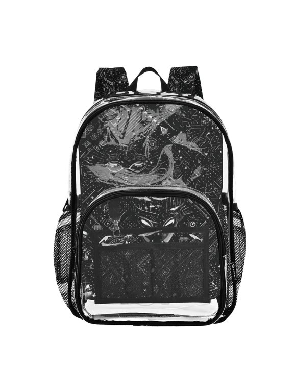 Clear Backpack 12L Large Capacity Transparent Waterproof Alien Vector