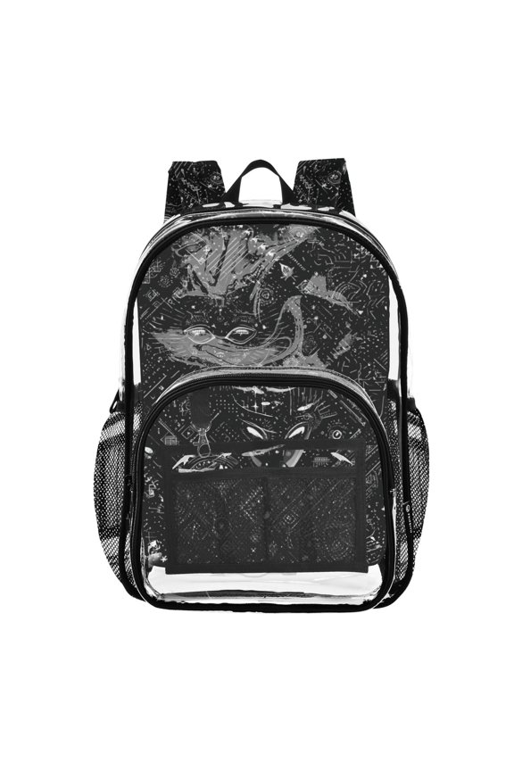 Clear Backpack 12L Large Capacity Transparent Waterproof Alien Vector