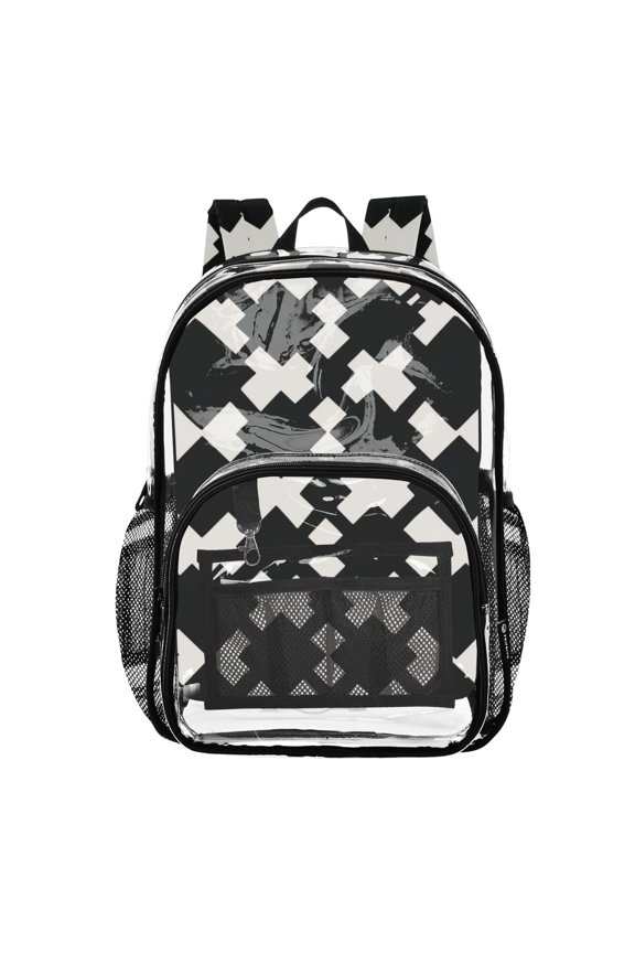 Clear Backpack 12L Large Capacity Transparent Waterproof Ethnic-style Patterns