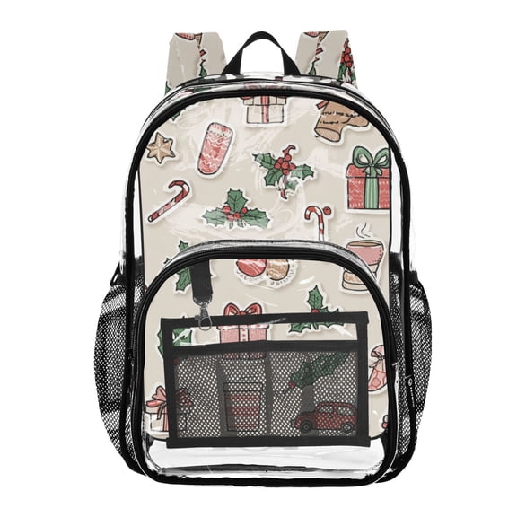 Clear Backpack 12L Large Capacity Transparent Waterproof Gift Boxes and Socks