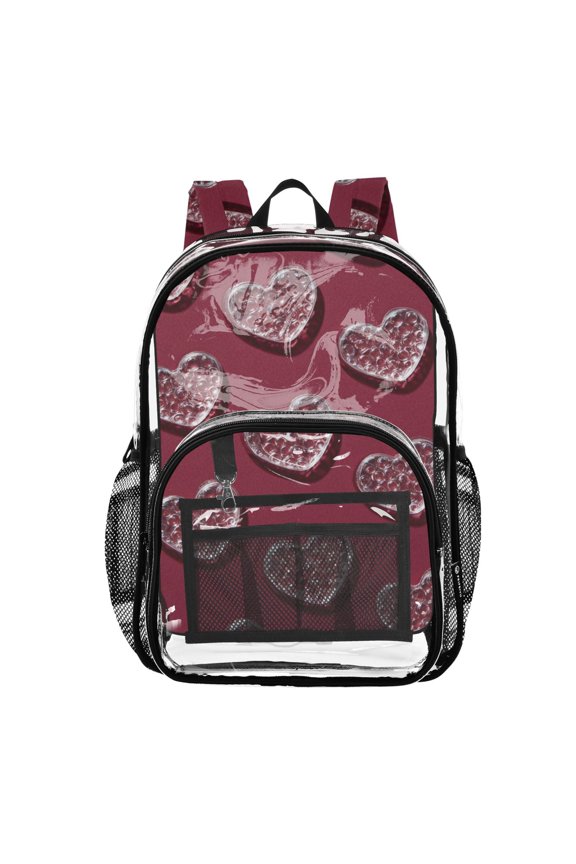 Clear Backpack 12L Large Capacity Transparent Waterproof Heart-shaped Bubble