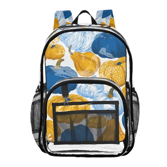Clear Backpack 12L Large Capacity Transparent Waterproof Pumpkins