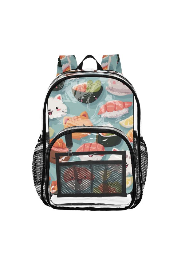 Clear Backpack 12L Large Capacity Transparent Waterproof Sashimi