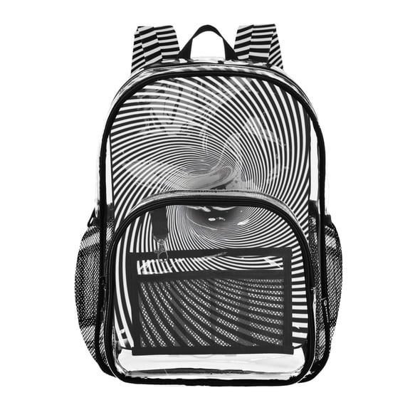 Clear Backpack 12L Large Capacity Transparent Waterproof Spiral Lines