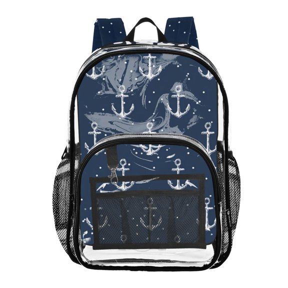 Clear Backpack 12L Large Capacity Transparent Waterproof White Hook