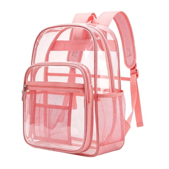 Clear Backpack - 17 inch Heavy Duty Clear Backpacks for School, Large Transparent Bookbag for Students