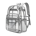 thumbnail image 1 of Clear Backpack - 17 inch Heavy Duty Clear Backpacks for School, Large Transparent Bookbag for Students, 1 of 8