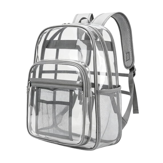 Clear Backpack - 17 inch Heavy Duty Clear Backpacks for School, Large Transparent Bookbag for Students