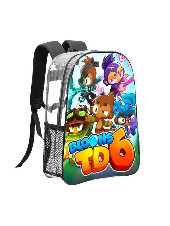 Clear Backpack Bloons TD for School Work Women Men Transparent backpack Bookbag Stadium Approved See Through Backpack